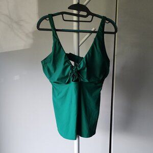 Birdsong Tie Front Underwire Tankini (36H) and Sash Fold-Over Bikini Bottom (XL)